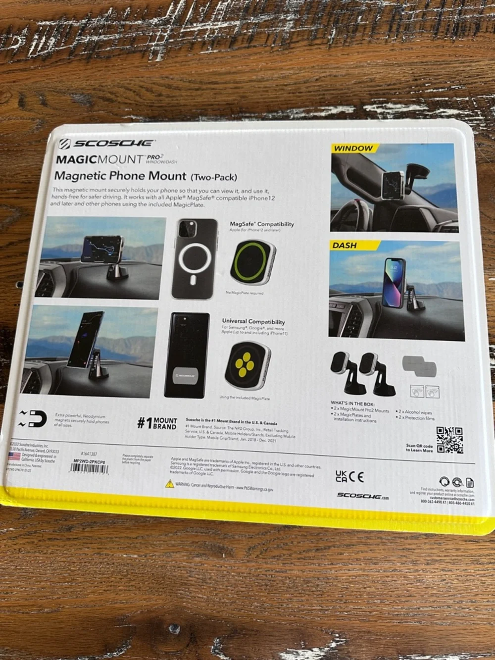 Scosche MagicMount PRO2 Magnetic Phone Mount - Black (Two-Pack)